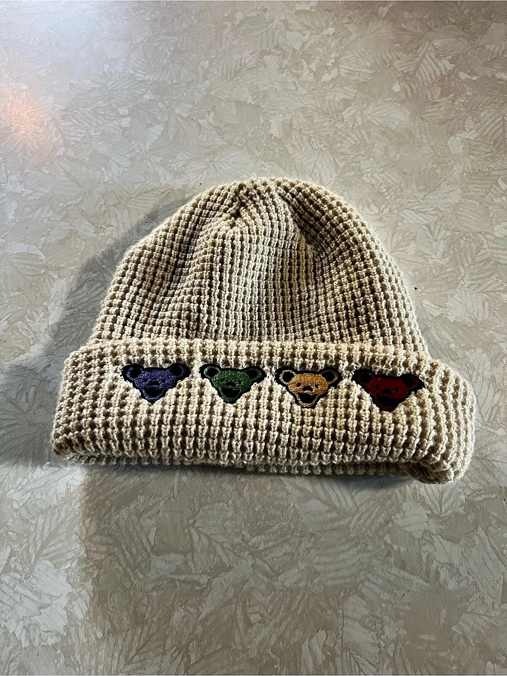 Grateful Dead Ripple Junction Grateful Dead Bear Beanie Embroidered Bear Beanie